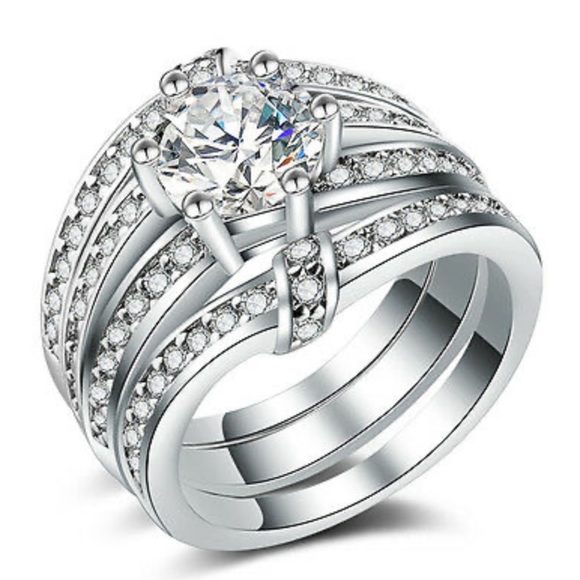 NEW Stamped 925 Silver 3 pcs set Rings - Picture 6 of 7